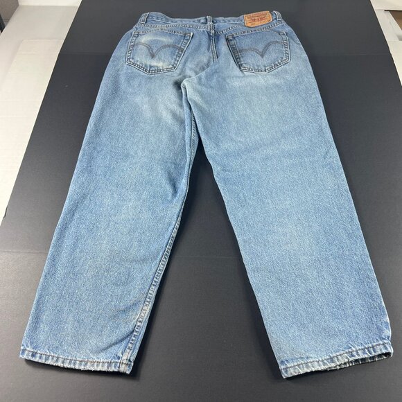 Y2K Levi's Jeans Mens 34x28* 560 Loose Tapered Blue Faded Cotton Denim Tag 34x30 - Picture 8 of 16